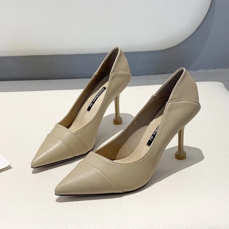 

High Heel Shoes Women's 2020 Spring New Style Online Celebrity Pointed-Toe Business Versatile French GIRL'S Sexy Thin Heeled Fas
