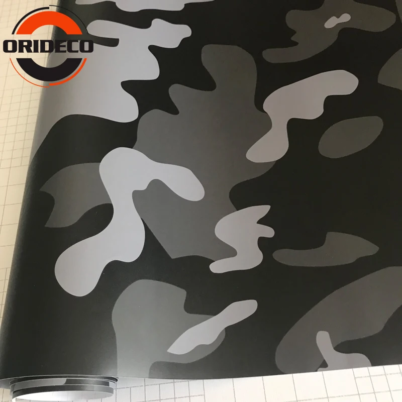 black gray snow camo vinyl car sticker 3