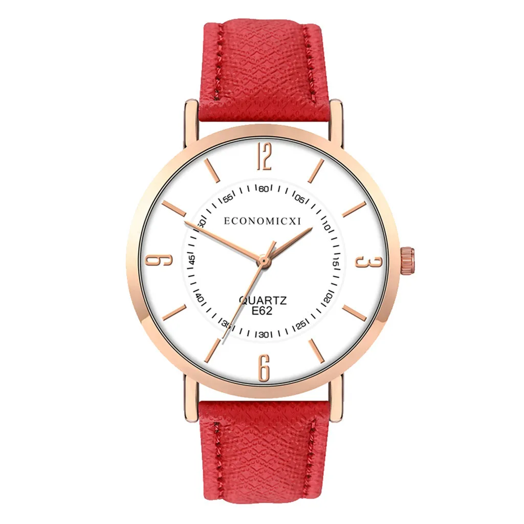 F Reloj mujer модные часы для женщин женские часы с кожаным ремешком Кварцевые аналоговые круглые наручные часы женские часы - Цвет: F