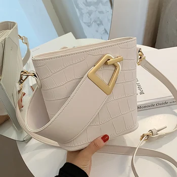 

Texture All-match Mini Bag Women's Bag 2020 Fashion New Fashion High-End Sense Net Red One-Shoulder Sling Bucket Bag