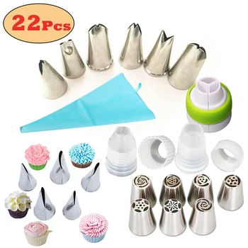 

22Pcs/set Cake Decorating Tools Pastry Nozzles For Cream Confectionery Bags Icing Piping Nozzles Tips DIY Cake Baking Tools