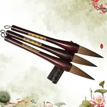 Кисти для каллиграфии, китайский ласка, кисть для волос, ручка для китайской живописи, куплет, для письма, с подарочной коробкой, Tinta China Caligrafia