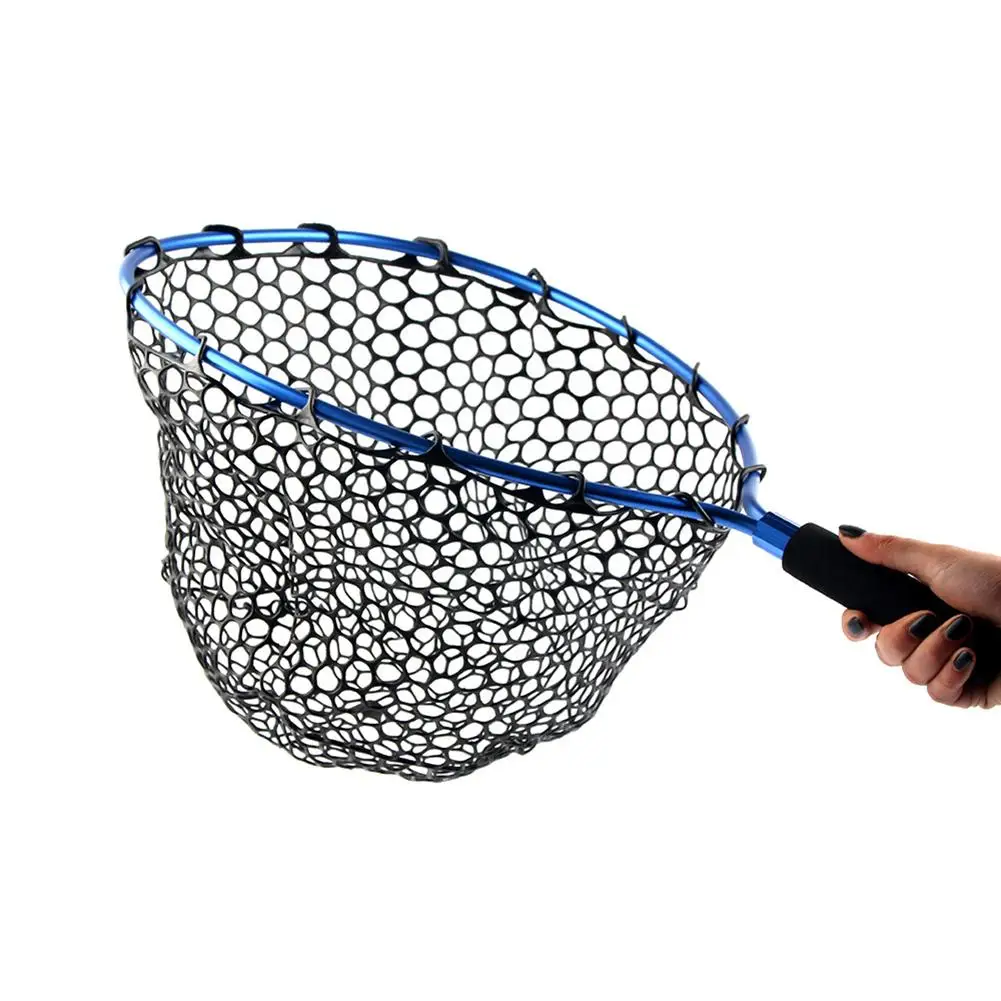 Aluminum Landing Nets Catch Release Net Fish Saver Mesh for Fly Fishing Trout Kayak Boating Foldable Carbon Long | Спорт и