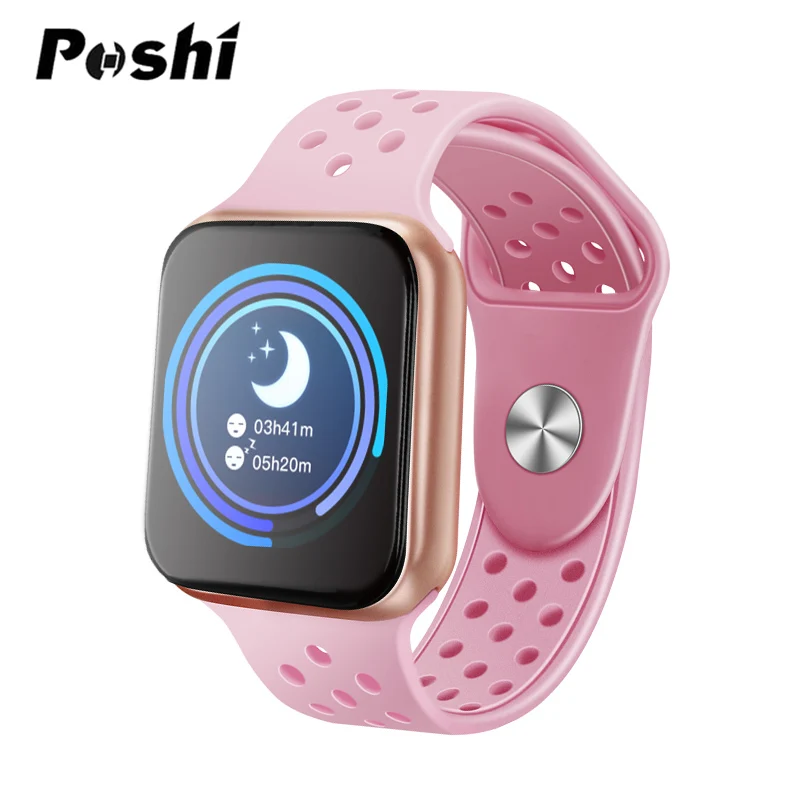 pink Умные часы для женщин, полный сенсорный экран, Bluetooth, пульсометр, спортивные музыкальные многофункциональные часы, мужские часы, умные часы - Цвет: pink