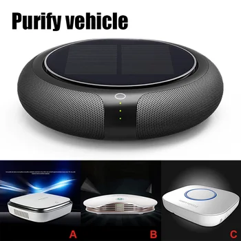 

Solar Car Air Purifier Portable Air Fresher with Filter 3 Speed Setting USB Quiet Air Cleaner J99Store