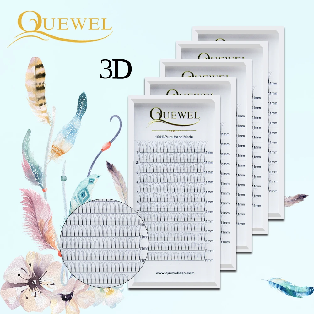 3D Premade Volume Fans Eyelash Extension Short Stem C/D Curl Lashes Makeup Prefessional Convenient Professional Roll Eyelashes | Красота и