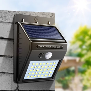 

Solar LED Street Light For Home Garden Fence PIR Motion Sensor Detection Wall Lamps SMD2835 leds Solar Light Waterproof