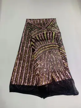 

Nigerian Lace Fabrics African Lace Fabric 2020 High Quality Lace with Sequin, Green French Lace Fabric for Dress latest Net lace
