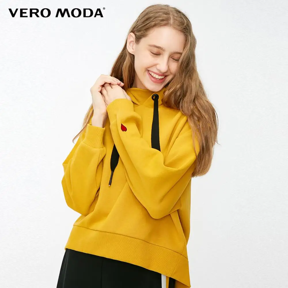 Женская свободная толстовка с капюшоном и вышивкой Vero Moda 319133509|Толстовки