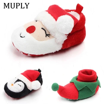 

Winter Baby Girls Boys Keep Warm Shoes Bobcute Christmas First Walkers Anti-slip Newborn Toddler Infant Girl Footwear Shoes