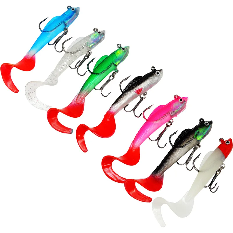 9.5 cm 3.7 inch Sickle Tail Soft Lure Mold
