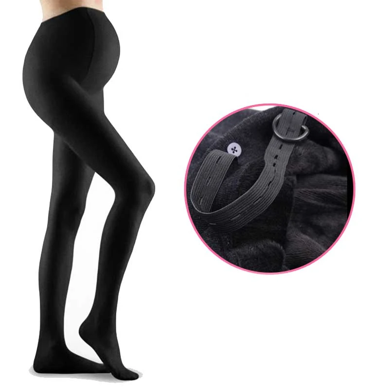 

Winter Maternity Pants Adjustable Pregnant Women Pantyhose Large Size Leggings Add Wool Pantyhose Maternity Pants