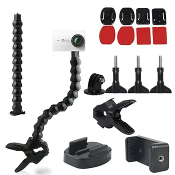 

16pcs Durable Section Gooseneck w/1/4 Screw Jaws Flex Clamp Mount 12 Section Adjustable Gooseneck Camera Accessory Kit