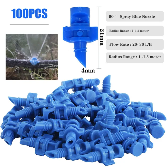 100 Pcs 90/180/360 Fokos Egyszerű Refrakciós Fúvókák Kerti Sprinkler Kiváló Minőségű Gyümölcsfa Öntözési Kertészeti Köd Permetező - Image 6