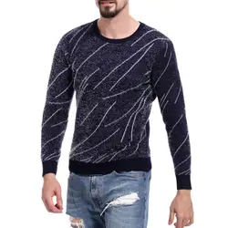 Disputent новый модный мужской свитер с длинными рукавами и вырезом лодочкой Мужчины Весна Осень принт тонкий пуловер теплый свитер