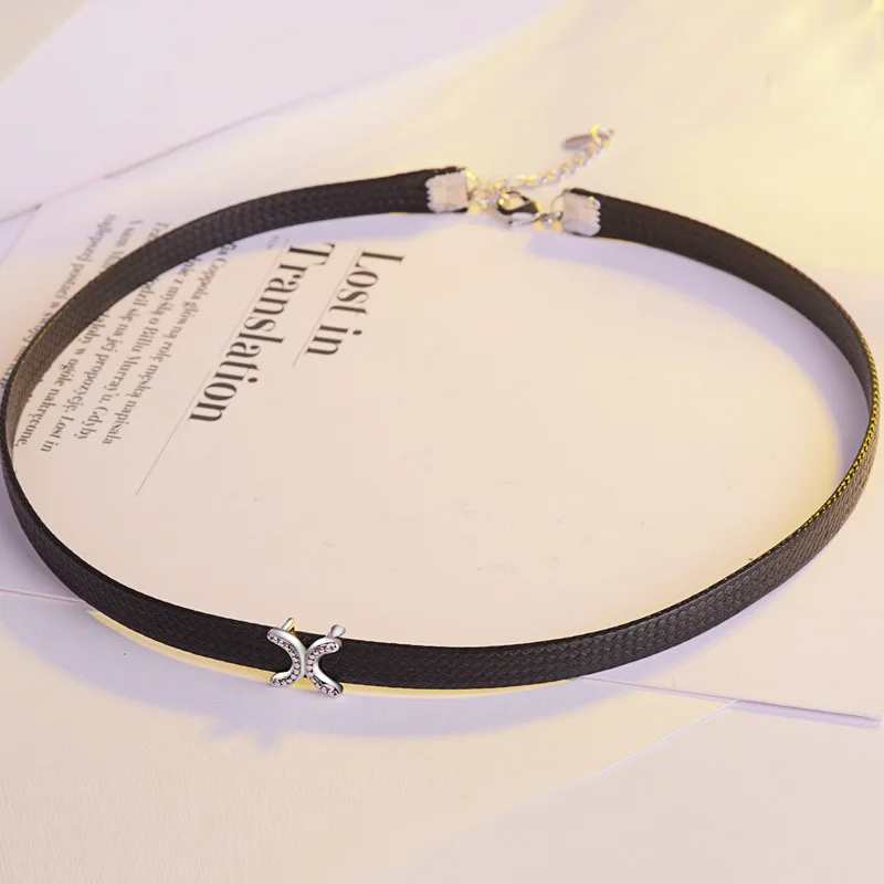 

100% 925 Sterling Silver Trendy X Design Women Choker Necklaces Wholesale Jewelry Short Rope Chain Drop Shipping Cheap Gift