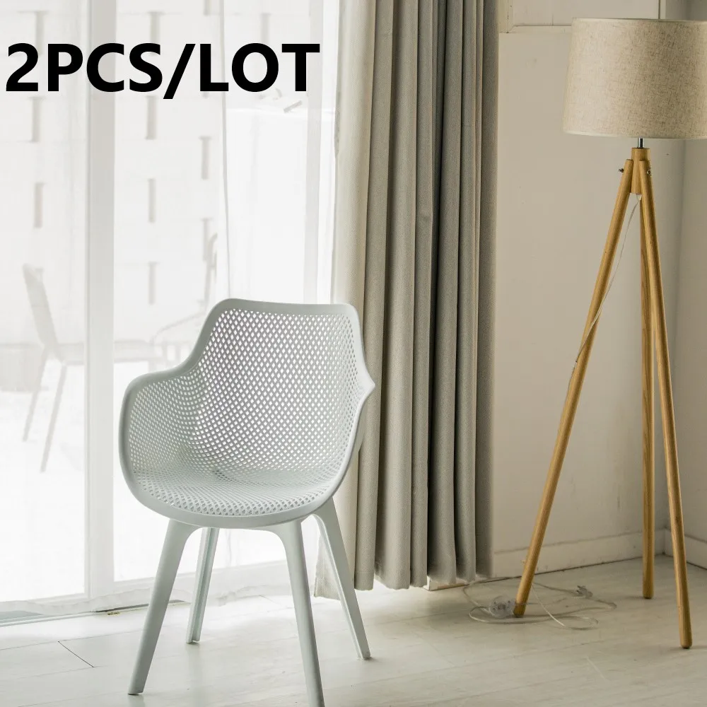 

Modern Style Dining Chair Set Nordic Armchair Plastics Waterproof Easy Clean Chair Coffee Chair for Patio/Outdoor/Dining Room
