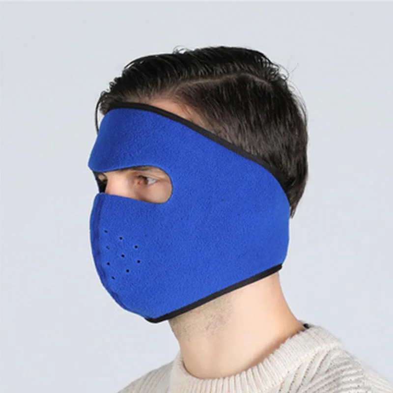 blue Новая уличная полная маска для катания на лыжах, зимняя теплая мотоциклетная шапка с защитой лица от ветра, Прямая - Цвет: blue