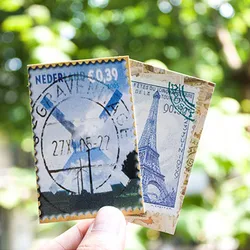 Lomo – cartes postales rétro Vintage en papier, célèbre paysage du monde, timbres en boîte, Mini carte de vœux/d'anniversaire, cadeau, 56 pièces/lot 