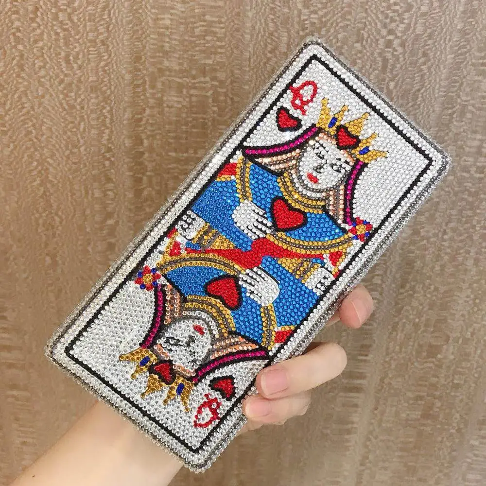 Роскошная вечерняя сумка Bee In Fly с инкрустированными бриллиантами клатч Queen Of Cards