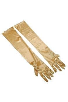 

22inch Women's Long Satin Elbow Gloves Evening Party-gold