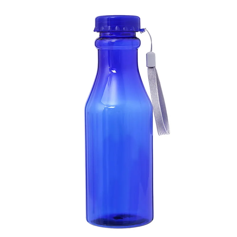1 шт. 550 мл спортивные пластиковые бутылки Герметичные для красочной бутылки воды для детей Вода небьющаяся Йога, тренировки, фитнес шейкер - Цвет: Transparent Blue B