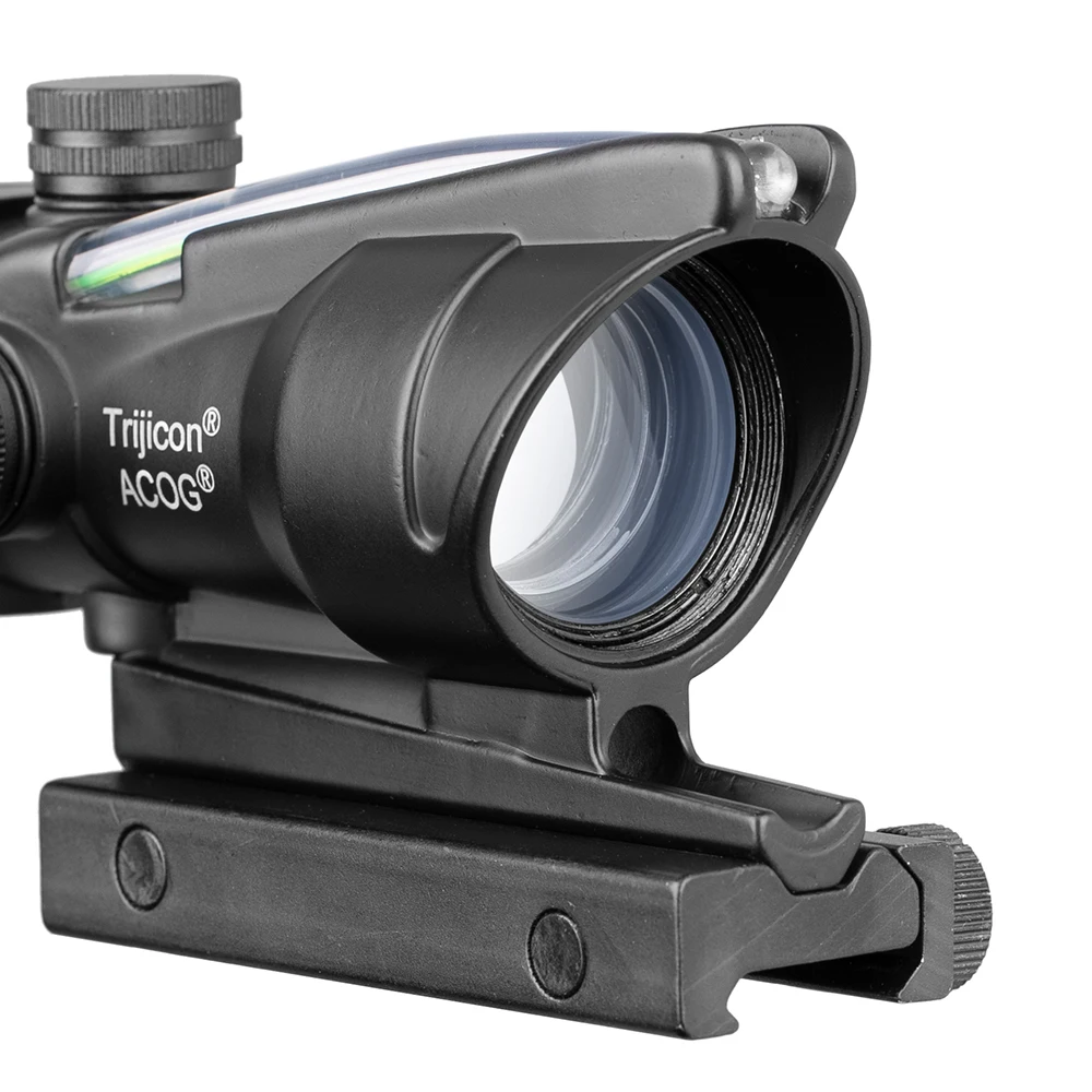 Acog 1x32 тактический Красный точка зрения настоящий зеленый волоконно-оптический прицел с Пикатинни для M16 винтовка охотничий прицел