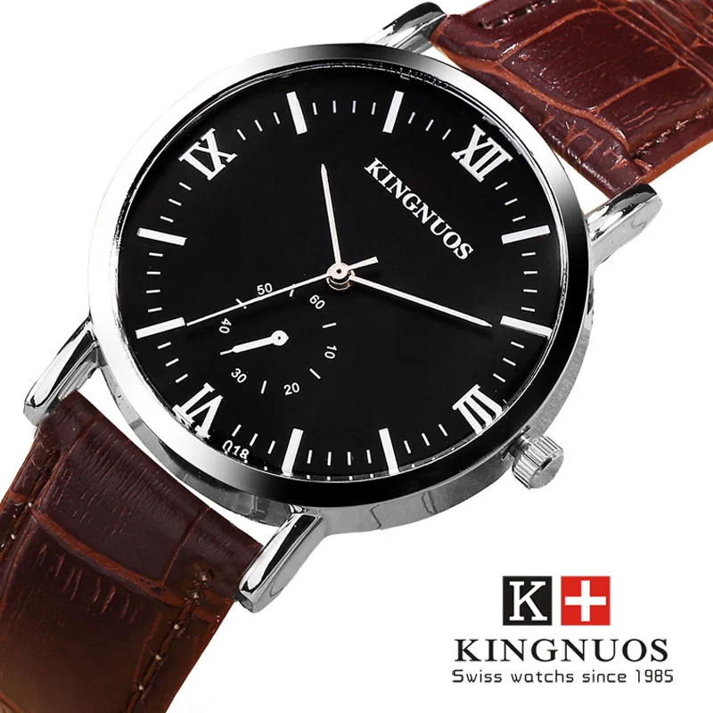 

Luxury Brand Men's Wristwatch Quartz Wrist Watch Men Waterproof Brown Leather Strap Fashion Watches Relogio Masculino