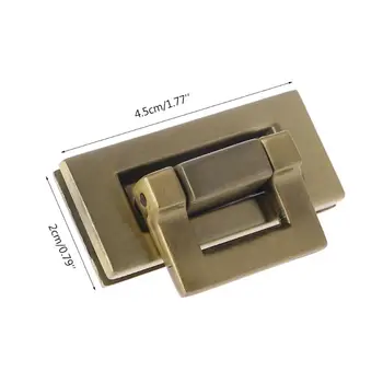 

2020 New Rectangle Shape Clasp Turn Lock Twist Lock DIY Leather Handbag Bag Hardware
