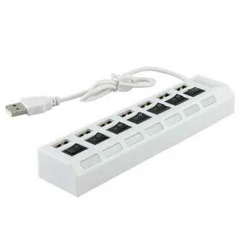 

USB 3.0 HUB 2.0 HUB Multi USB Splitter 7 Port Expander Multiple USB 3 Hub with Power Adapter USB3.0 Hub with Switch