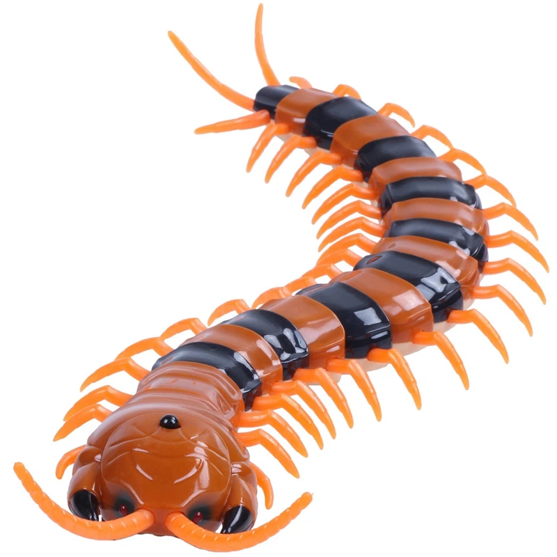 Infrared RC Remote Control Centipede Scolopendra Creepy-crawly Kids Toy Gift,Orange&Black