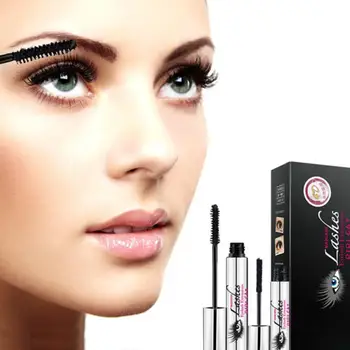 

2Pcs Waterproof Eyelashes Mascara Anti-Smudge Lasting Silk Fiber Women Makeup