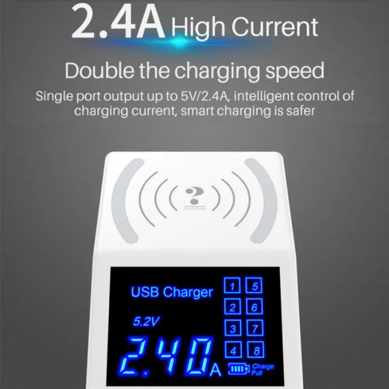 Зарядные устройства для мобильных телефонов 8 портов 2.4A usb зарядка Sta карты памяти