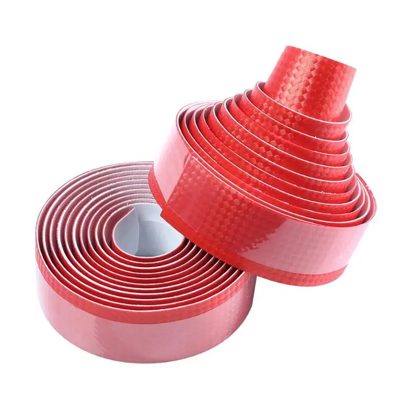 Durable Bicycle Handlebar Tape Portable Road Bike Bicycle Handlebar Tape Carbon Fiber Pattern Non Slip Belt w/ Bar Plugs