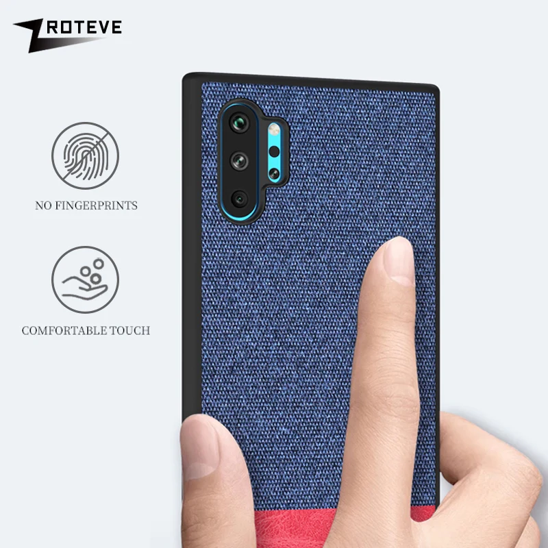 Для samsung Note 10 Чехол Мягкий ТПУ Край холст задняя крышка матерчатая ткань чехол s для samsung Galaxy Note10 Note 10 Plus чехол для телефона