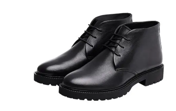 Xiaomi/мужские теплые кожаные ботинки с подкладкой из шерсти и бархата; мужская деловая обувь из мягкой замши с бархатной подкладкой - Цвет: 38