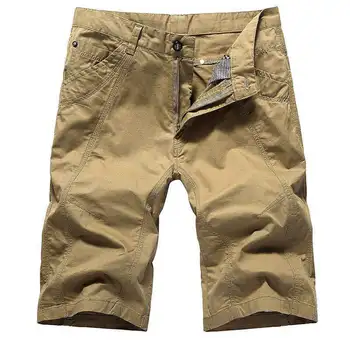 価格 夏メンズバギーマルチポケット軍事カーゴショーツ男性綿カーキメンズ戦術的なショートパンツショートパンツ男性ジョガーボードショーツ