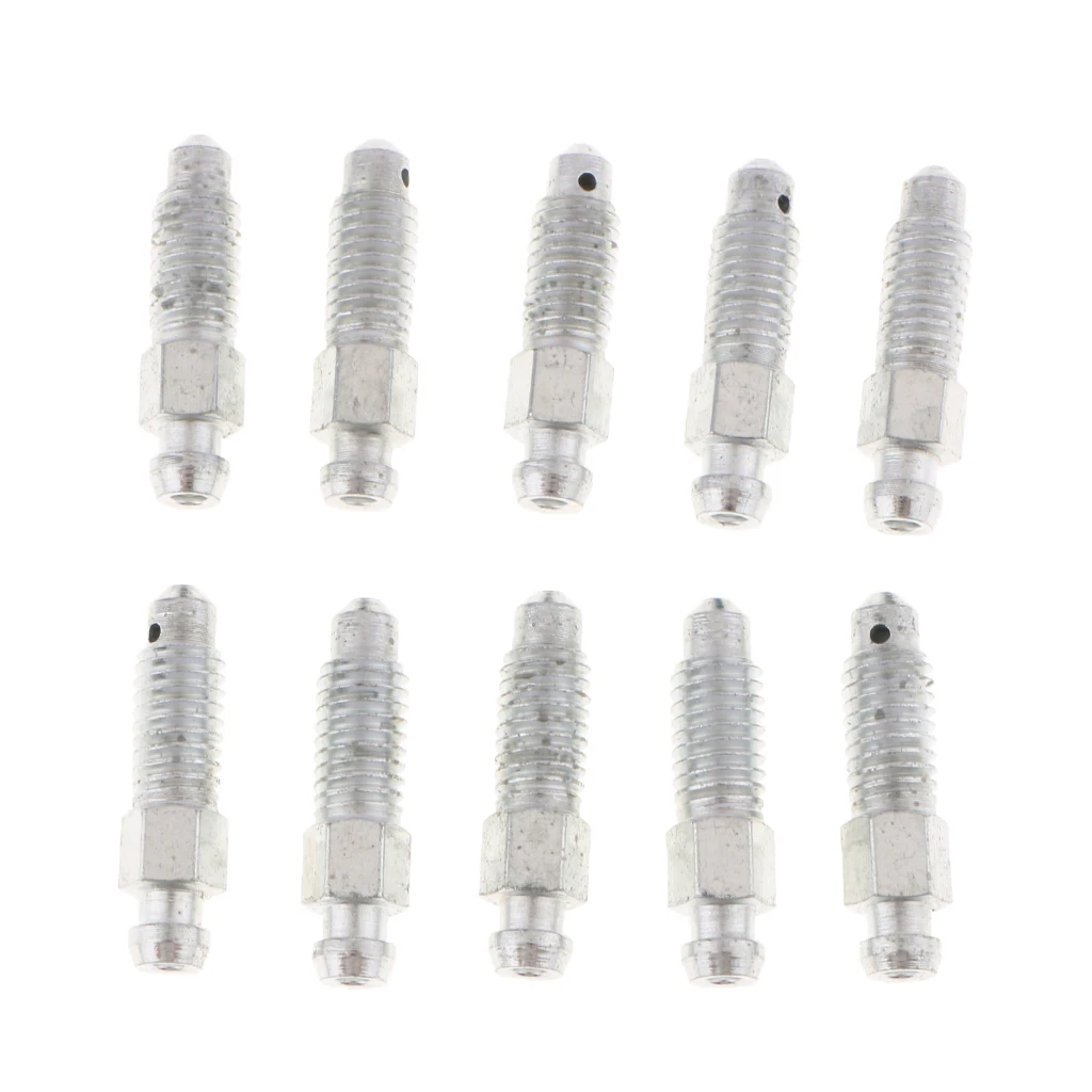 10x M8*1.25 Motor Car Brake Bleeder Caliper Bleed Screws Kit