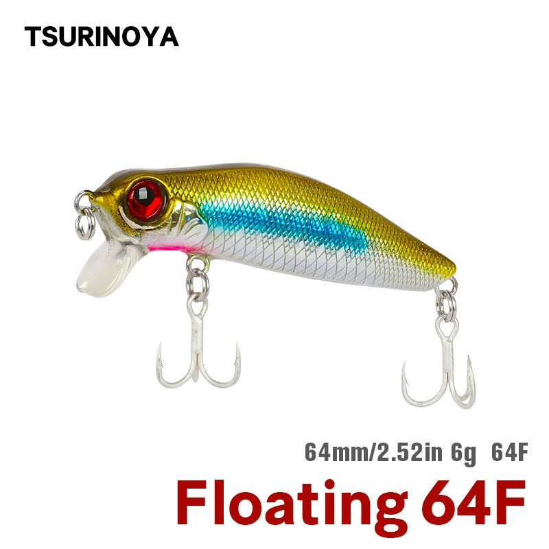 Приманка рыболовная TSURINOYA в форме гольяна система вольфрамового веса 64F DW71 64 мм 6 г