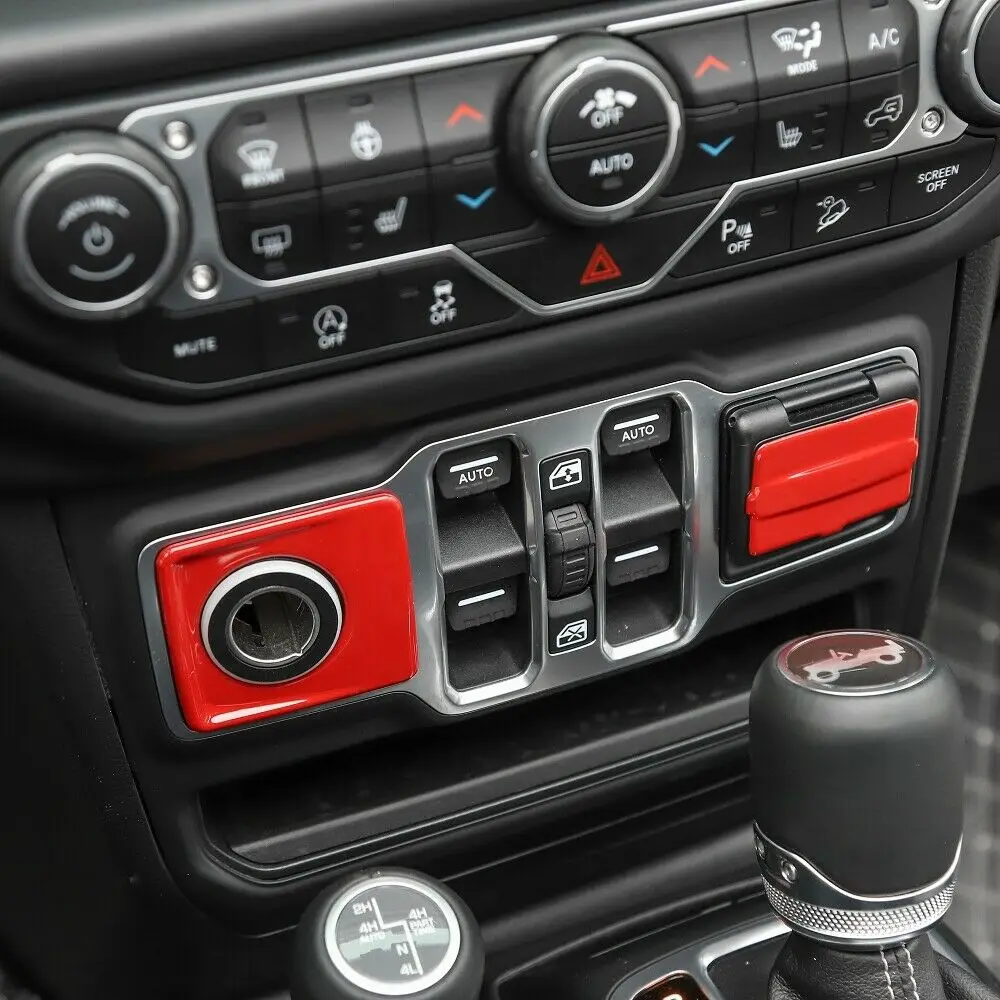 2 шт прикуриватель и USB зарядное устройство Панель Накладка для Jeep Wrangler JL