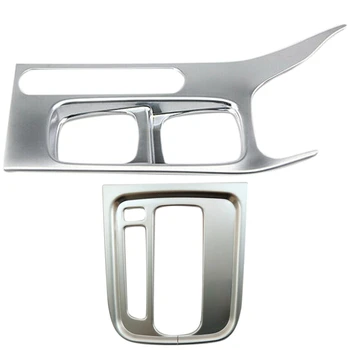 

1Pcs Abs Silver Car Central Control Cup Holder Cover & 1Pcs Central Console Gear Shift Box Panel Cover Trim for Suzuki