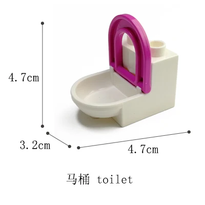 Duplo кирпичи запчасти мебель модель блоки Посуда ванная комната туалетный столик стул аксессуары строительные блоки часть DIY игрушки