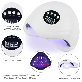 

40W UV LED Nail Lamp Gel Nail Polish Nail Dryer with 4 Timer Setting LCD Display Quick-Drying