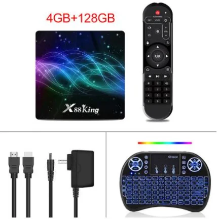 Streamer I8backlit X88 King Android9.0 Amlogic шестиядерный s922x 4 Гб 128 Гб двойной wifi 4K HD BT5.0 IP ТВ приемник лучший Отт android tv box VS X88 pro - Цвет: Streamer I8backlit