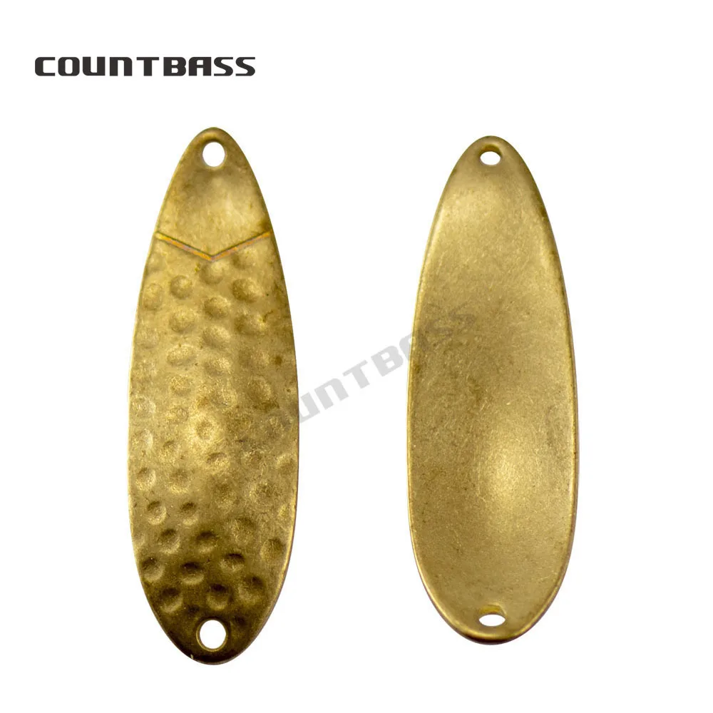 50pcs Countbass Brass Pike Fishing Spoon Blanks Inconsistent