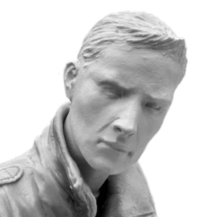 1/16 масштаб Неокрашенная смола фигура Commander of tank GK фигура