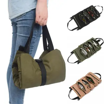 

Universal Tool Roll Up Bag Hanging Canvas Storage Pouch Tools Tote Carrier Sling Holder Car Automobiles Bag Interior Accessories