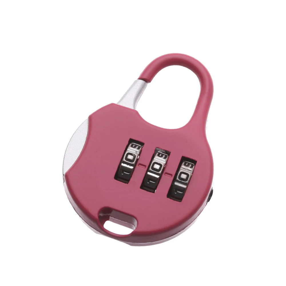 pink2 Мини металлический 3 набора цифр код пароль Комбинация замок безопасности путешествия безопасный замок для навесной замок для багажа Замок для спортзала - Цвет: pink2
