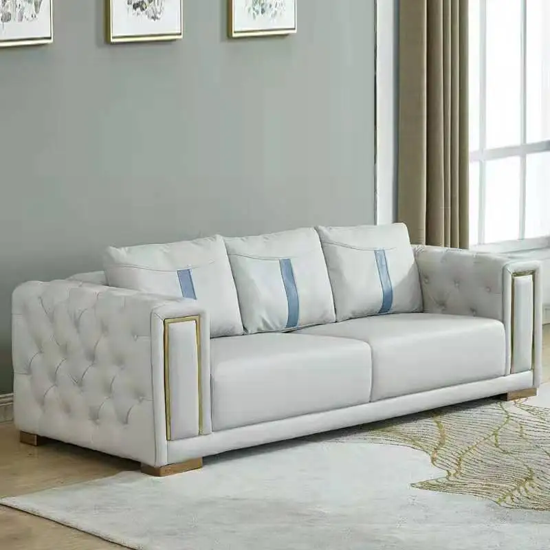 Диван для гостиной, диван, диван, натуральная кожа, диван chesterfield cama puff asiento sala futon - Цвет: 3 seater