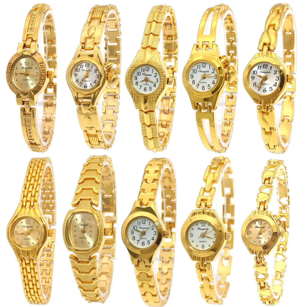 New Women Bracelet Watch Mujer Golden Relojes Small Dial Quartz Watch Popular Wristwatch Hour Female Ladies Elegant Watches - 2